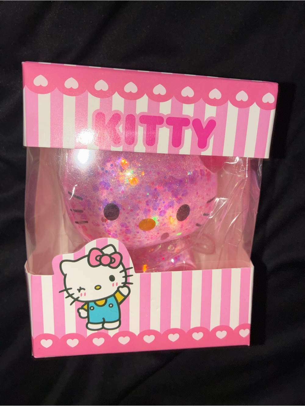 Cute Hello Kitty Pink Glitter Squishy in Display Box